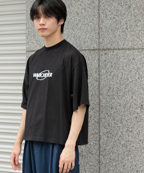 SENSE OF PLACE by URBAN RESEARCH（センスオブプレイスバイアーバンリサーチ）の「ロゴグラフィックボクシーTシャツ(5分袖)（Tシャツ/カットソー・メンズ・ホワイト/カーキ/ブラック・MEDIUM/LARGE）」の18枚目の写真