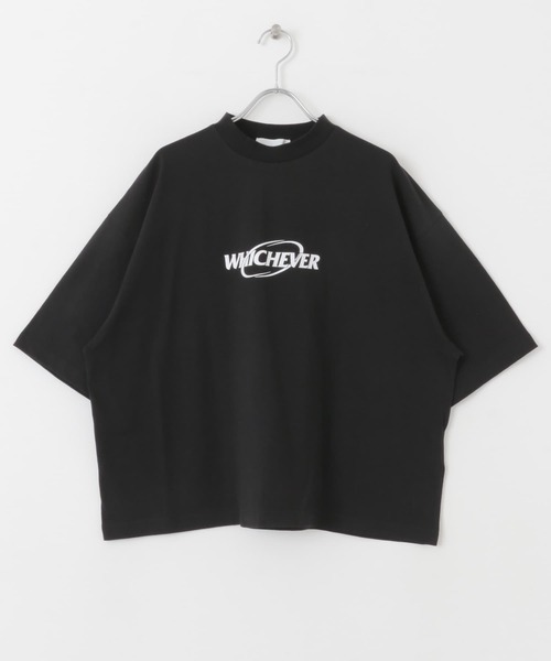 セール】ロゴグラフィックボクシーTシャツ(5分袖)（Tシャツ