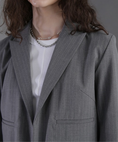 CREOLME スーチングクロップドジャケット グレー CREOLME（クレオルム）の「(CREOLME)スーチングクロップド