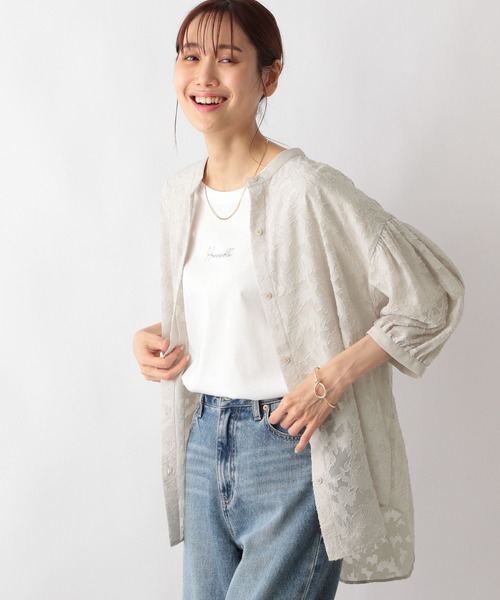 GLOBAL WORK（グローバルワーク）の「ジャガードブラウス/125537（シャツ/ブラウス・レディース・ブラック/グレイッシュベージュ/オフホワイト・FREE）」の22枚目の写真