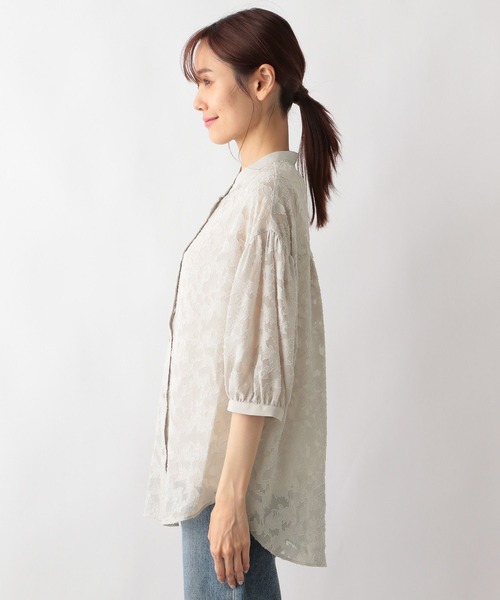 GLOBAL WORK（グローバルワーク）の「ジャガードブラウス/125537（シャツ/ブラウス・レディース・ブラック/グレイッシュベージュ/オフホワイト・FREE）」の20枚目の写真