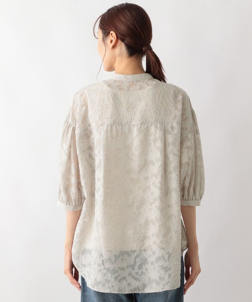 GLOBAL WORK（グローバルワーク）の「ジャガードブラウス/125537（シャツ/ブラウス・レディース・ブラック/グレイッシュベージュ/オフホワイト・FREE）」の19枚目の写真