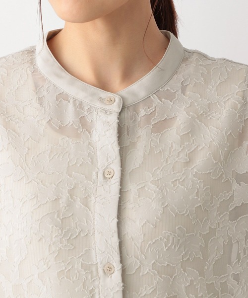 GLOBAL WORK（グローバルワーク）の「ジャガードブラウス/125537（シャツ/ブラウス・レディース・ブラック/グレイッシュベージュ/オフホワイト・FREE）」の18枚目の写真