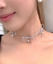 リボンパールチョーカー