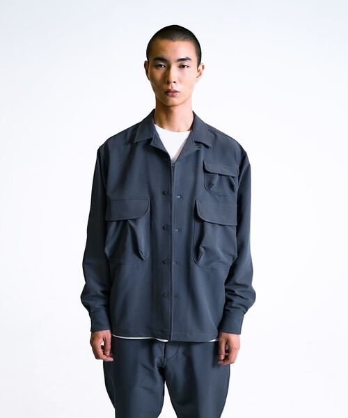 City Ambient Products（シティアンビエントプロダクツ）の「City Ambient Products: SHELTECH Warm(R)マルチポケット シャツ（シャツ/ブラウス・メンズ・ブラック/チャコールグレー・LARGE/SMALL/MEDIUM）」の20枚目の写真