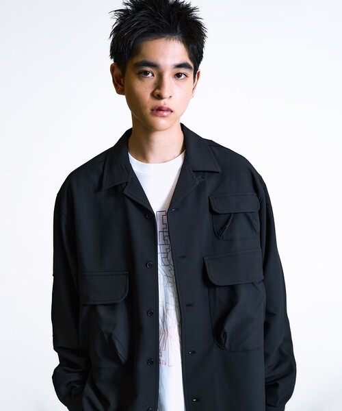 City Ambient Products（シティアンビエントプロダクツ）の「City Ambient Products: SHELTECH Warm(R)マルチポケット シャツ（シャツ/ブラウス・メンズ・ブラック/チャコールグレー・LARGE/SMALL/MEDIUM）」の3枚目の写真