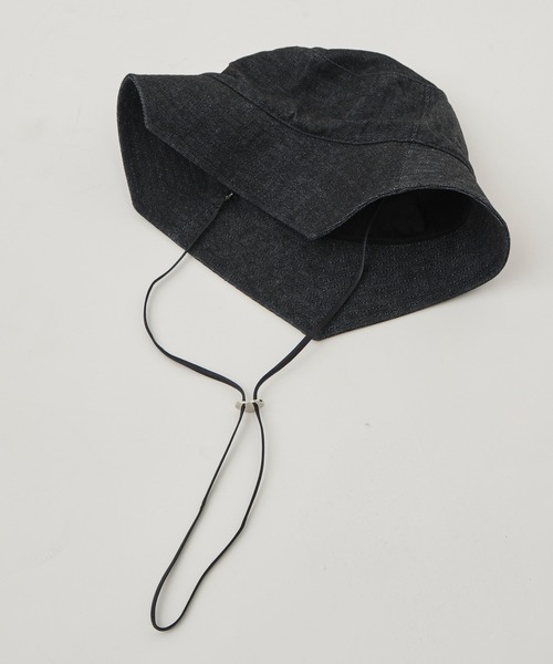 KIJIMA TAKAYUKI（キジマ　タカユキ）の「WAXED COTTON CHIN STRAP（キャップ・メンズ・ブラック/アイボリー・FREE）」の9枚目の写真