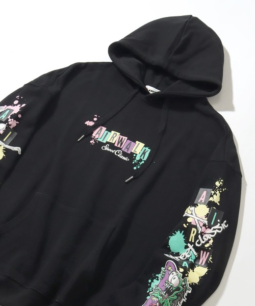 セール】【AIRWALK/エアウォーク】裏毛 スリーブプリント プルオーバー