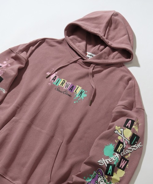 セール】【AIRWALK/エアウォーク】裏毛 スリーブプリント プルオーバー