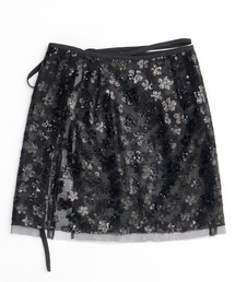 MAISON SPECIAL キラキラフラワーラップスカート MAISON SPECIAL スカート Glitter Flower Wrap Skirt/キラキラ