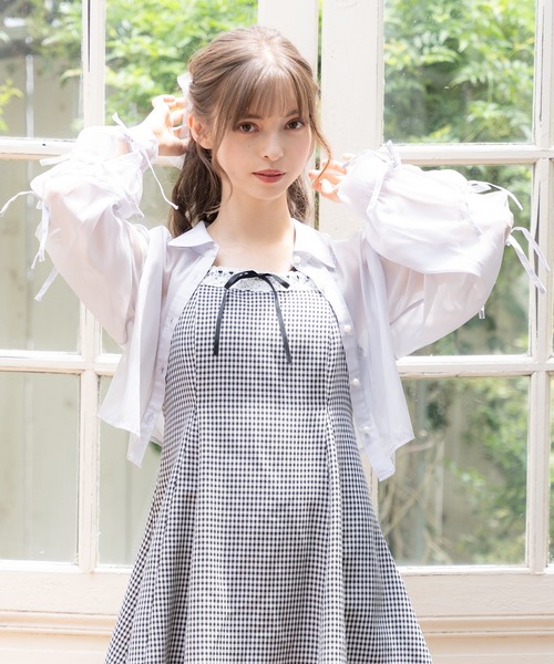 ブラウス シャツ パールボタン半袖シアーシャツ レディース 楽天市場】【SALE】 【メール便対応】パールボタンシアーシャツ