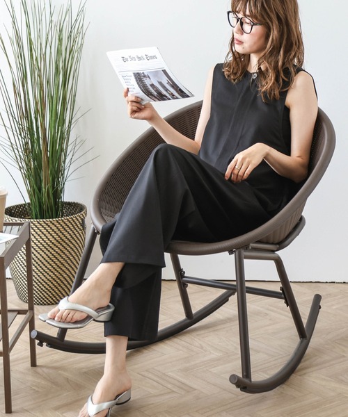 SUGAR BISKET(シュガービスケット)の「フロントジップオールインワン(つなぎ/オールインワン・レディース・ブラック/ベージュ/ネイビー/グレー・フリー)」の7枚目の写真