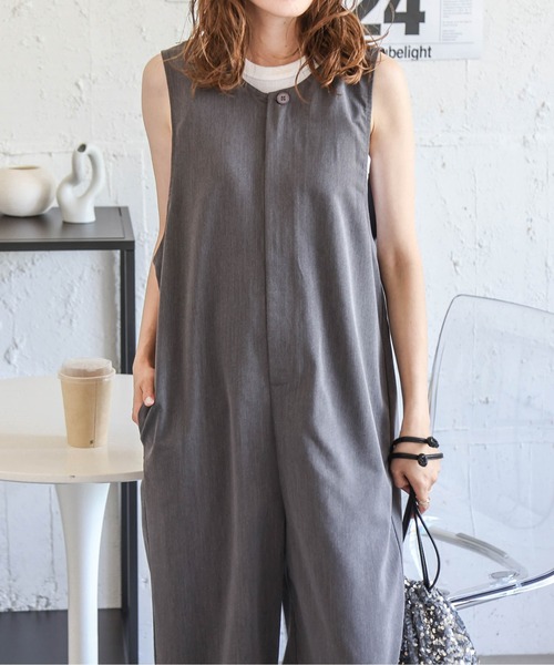 SUGAR BISKET(シュガービスケット)の「フロントジップオールインワン(つなぎ/オールインワン・レディース・ブラック/ベージュ/ネイビー/グレー・フリー)」の13枚目の写真