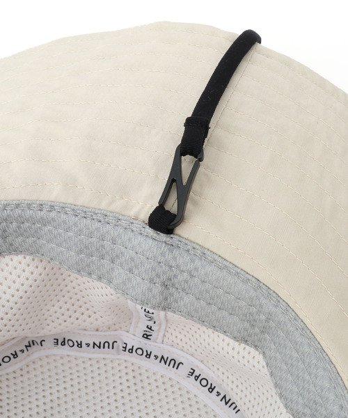 JUN&ROPE'（ジュンアンドロペ）の「【撥水】ロゴ入りツバ広ハット（ハット・レディース・ブラック/ホワイト/ベージュ・FREE）」の5枚目の写真