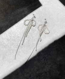 Y/lim（イリム）の「ビジューパールリボンピアス（ピアス（両耳用））」