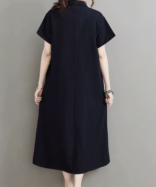 Amulet（アミュレット）の「サイドリボンシャツワンピース（ワンピース・レディース・ブラック/カーキ/ネイビー・XL/L/M）」の15枚目の写真