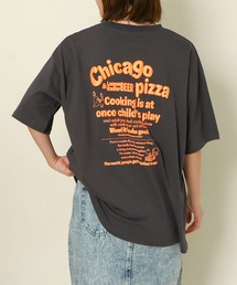 《発泡ラメ×バックプリント》レディース 半袖 Tシャツ ゆったり ビッグシルエット カジュアル 春夏秋