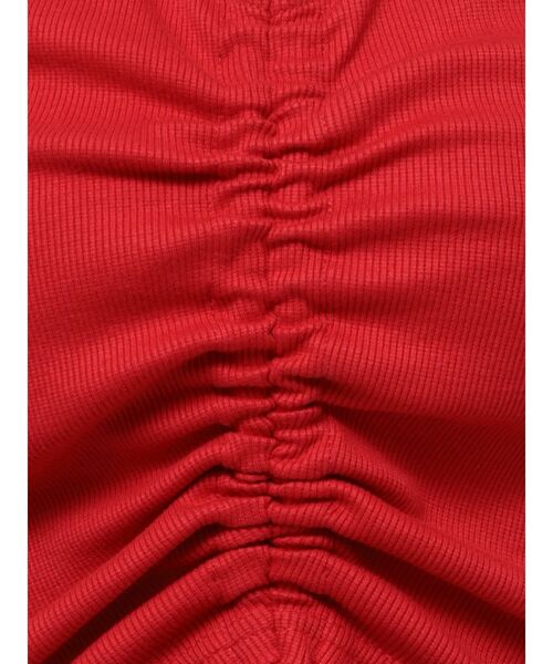 EVRIS（エヴリス）の「ギャザーリボンタンクトップ（タンクトップ・レディース・レッド/ホワイト/ブラック・FREE）」の13枚目の写真