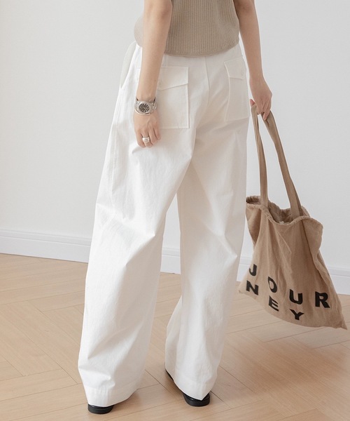 ANOTHER S(アナザーエス)の「ベルト付きカーブチノパン(チノパンツ・レディース・ホワイト/ベージュ・S/M/L/XS)」の12枚目の写真