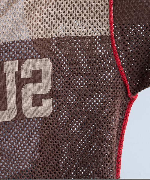 SOUNDSGOOOOD（サウンズグッド）の「【SOUNDS GOOOOD / サウンズグッド】ナンバリングメッシュニット（ニット/セーター・メンズ・ブラウン・ONE SIZE）」の12枚目の写真