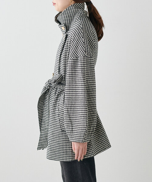 natural couture(ナチュラルクチュール)の「べこべこ金釦2WAYスタンドコート(その他アウター・レディース・チャコールグレー/ライトベージュ/ボルドー/その他1/モカ/ネイビー・MEDIUM/LARGE)」の14枚目の写真