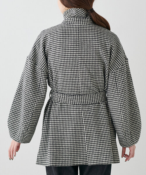 natural couture(ナチュラルクチュール)の「べこべこ金釦2WAYスタンドコート(その他アウター・レディース・チャコールグレー/ライトベージュ/ボルドー/その他1/モカ/ネイビー・MEDIUM/LARGE)」の15枚目の写真