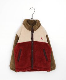 p.premier | カラーブロックファーフリースジャケット(ブルゾン)