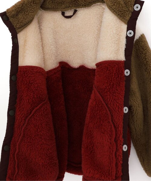 p.premier(ピードットプルミエ)の「カラーブロックファーフリースジャケット(ブルゾン・キッズ・ラベンダー/ブラウン/ブルー/グレー・80/90/100/110/120/130/140)」の7枚目の写真