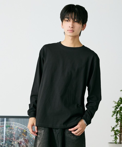CROSS & STITCH（クロスステッチ）の「▲CROSS&STITCH/クロスアンドステッチ オープンエンド マックスウェイトロングスリーブTシャツ 長袖 ユニセックス（リブ有り）（Tシャツ/カットソー・メンズ・ホワイト/スミクロ/ダークブルー/アッシュ/ダークグリーン/ブラック/ライトベージュ・S/M/XL/L）」の17枚目の写真