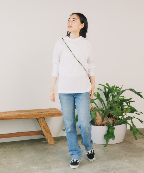 CROSS & STITCH（クロスステッチ）の「▲CROSS&STITCH/クロスアンドステッチ オープンエンド マックスウェイトロングスリーブTシャツ 長袖 ユニセックス（リブ有り）（Tシャツ/カットソー・メンズ・ホワイト/スミクロ/ダークブルー/アッシュ/ダークグリーン/ブラック/ライトベージュ・S/M/XL/L）」の16枚目の写真