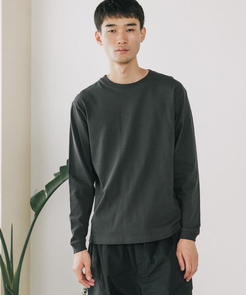 CROSS & STITCH（クロスステッチ）の「▲CROSS&STITCH/クロスアンドステッチ オープンエンド マックスウェイトロングスリーブTシャツ 長袖 ユニセックス（リブ有り）（Tシャツ/カットソー・メンズ・ホワイト/スミクロ/ダークブルー/アッシュ/ダークグリーン/ブラック/ライトベージュ・S/M/XL/L）」の22枚目の写真