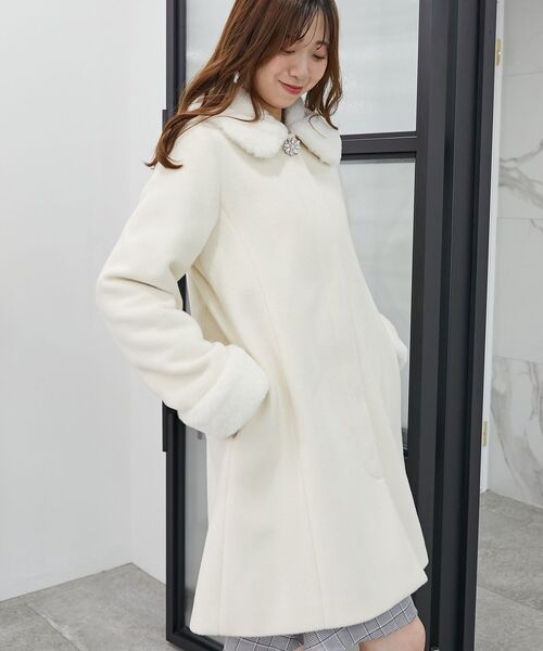 セール】【着回し力抜群/WEB限定】7wayファー×ビジューコート