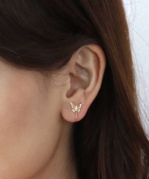 蝶々イヤリング（イヤリング）｜Three Four Time（スリーフォータイム