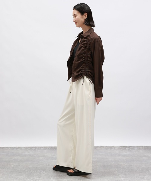 LAKOLE（ラコレ）の「ドロストシャツ長袖 / 142585（シャツ/ブラウス・レディース・ホワイト/ブルー/ピンク/ブラウン・FREE）」の11枚目の写真