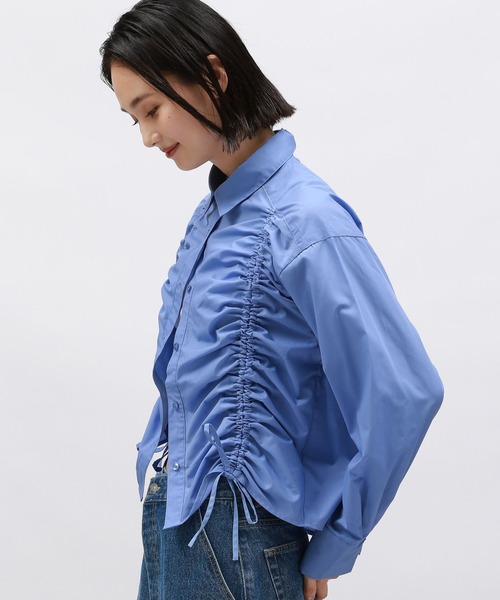 LAKOLE（ラコレ）の「ドロストシャツ長袖 / 142585（シャツ/ブラウス・レディース・ホワイト/ブルー/ピンク/ブラウン・FREE）」の18枚目の写真