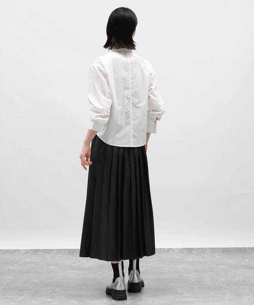 LAKOLE（ラコレ）の「ドロストシャツ長袖 / 142585（シャツ/ブラウス・レディース・ホワイト/ブルー/ピンク/ブラウン・FREE）」の7枚目の写真