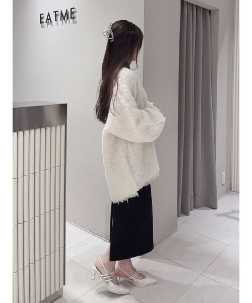 EATME（イートミー）の「シャギールーズニットカーディガン（カーディガン/ボレロ・レディース・グレー/アイボリー/ブラック・FREE）」の12枚目の写真