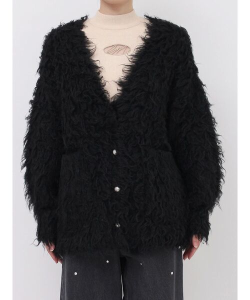 EATME（イートミー）の「シャギールーズニットカーディガン（カーディガン/ボレロ・レディース・グレー/アイボリー/ブラック・FREE）」の14枚目の写真