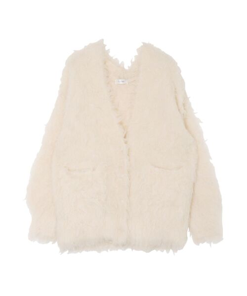 EATME（イートミー）の「シャギールーズニットカーディガン（カーディガン/ボレロ・レディース・グレー/アイボリー/ブラック・FREE）」の4枚目の写真