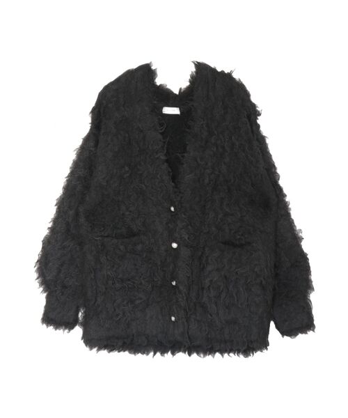 EATME（イートミー）の「シャギールーズニットカーディガン（カーディガン/ボレロ・レディース・グレー/アイボリー/ブラック・FREE）」の6枚目の写真