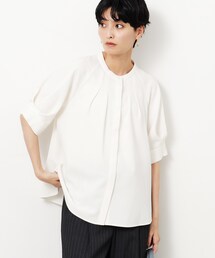 OPAQUE.CLIP | リネンライク タックデザインブラウス【洗濯機洗い可】(シャツ/ブラウス)