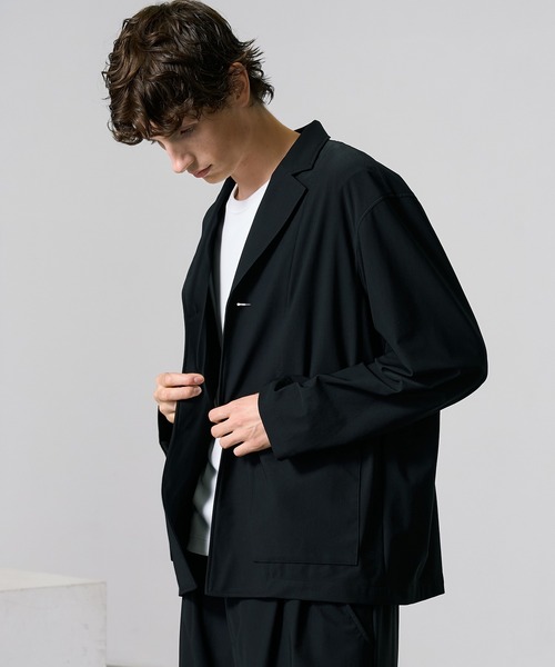 セットアップ ブラック 黒 ジャケット パンツ パブリックトウキョウ セットアップ対応〉Air Tool(エアトール) オーバーシャツ