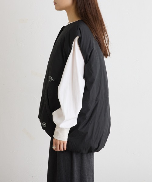 PUAL CE CIN（ピュアルセシン）の「ダウンベスト（ダウンベスト・レディース・ブラック/ベージュ・FREE）」の4枚目の写真