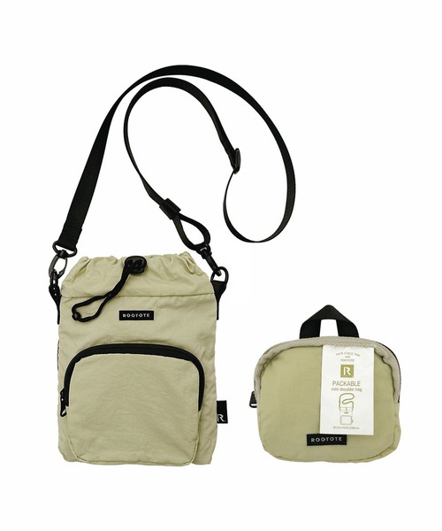ROOTOTE(ルートート)の「ルートート / SN.ベビールー.パッカブル-B(ショルダーバッグ・レディース・コーラルピンク/グリーン/クリーム/グレー/ブラック・FREE)」の4枚目の写真