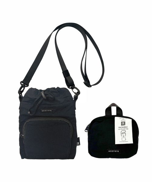 ROOTOTE(ルートート)の「ルートート / SN.ベビールー.パッカブル-B(ショルダーバッグ・レディース・コーラルピンク/グリーン/クリーム/グレー/ブラック・FREE)」の2枚目の写真