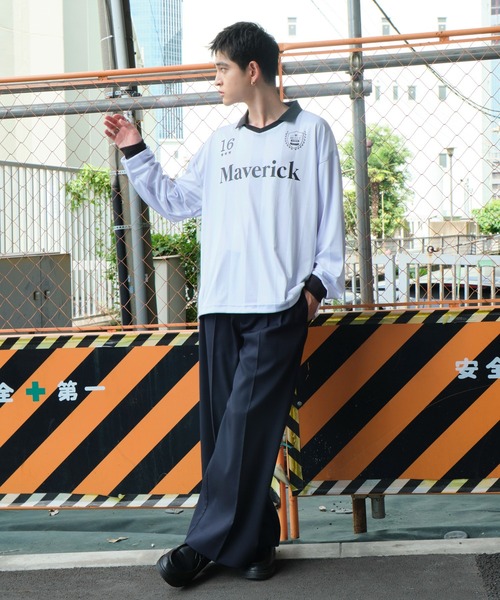 WEGO（ウィゴー）の「WEGO/ドロストゲームロゴロンT（Tシャツ/カットソー・メンズ・ブラック/その他1/ホワイト/ネイビー・LARGE/MEDIUM）」の13枚目の写真