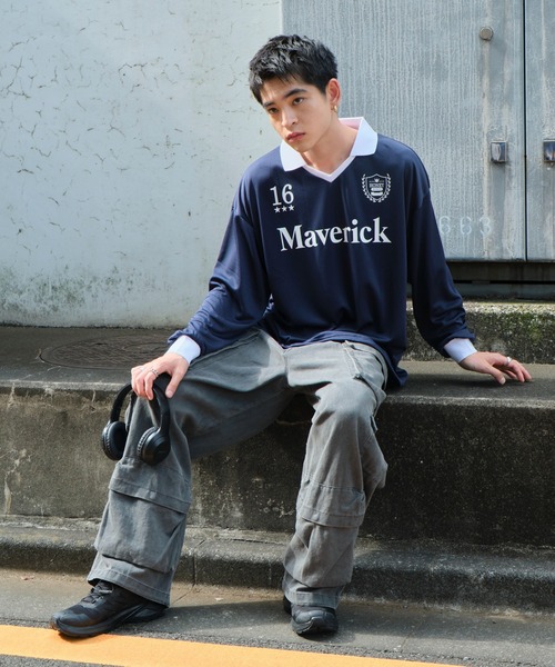 WEGO（ウィゴー）の「WEGO/ドロストゲームロゴロンT（Tシャツ/カットソー・メンズ・ブラック/その他1/ホワイト/ネイビー・LARGE/MEDIUM）」の17枚目の写真