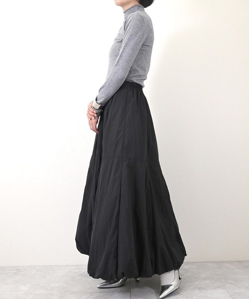STYLEBLOCK（スタイルブロック）の「タフタバルーンスカート（スカート・レディース・グレー/ブルー/カーキ/ブラック/ホワイト系その他・M）」の8枚目の写真