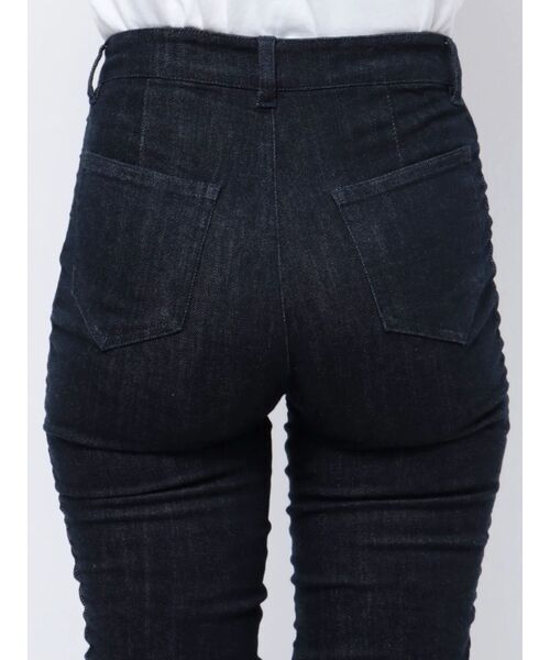 jouetie（ジュエティ）の「ギャザーフレアパンツ（デニムパンツ・レディース・ブラック/ブルー・SMALL/MEDIUM）」の6枚目の写真