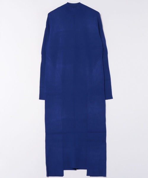 UN3D. ロングワンピース 青 38 I LINE KT OP / アイラインニットワンピース（ワンピース）｜UN3D